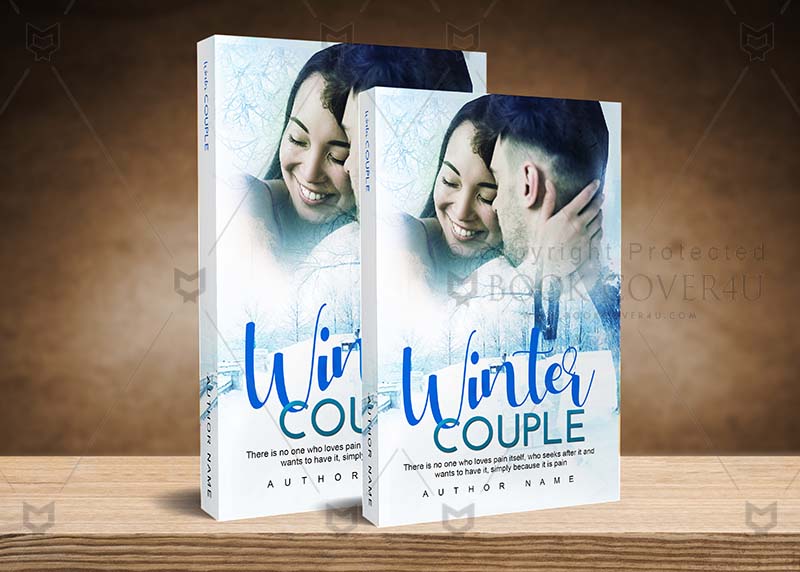 Romance Book cover Design - Winter Couple