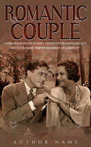 Romance-book-cover-affectionate-couple-young-male-vintage-holding-hands