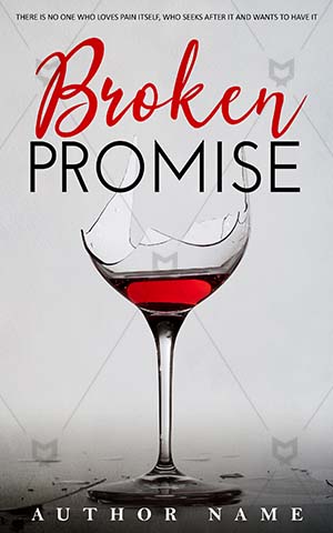 Romance-book-cover-Glass-Broken-Promise-Premade-romance-covers-Red-wine-Break-Wine