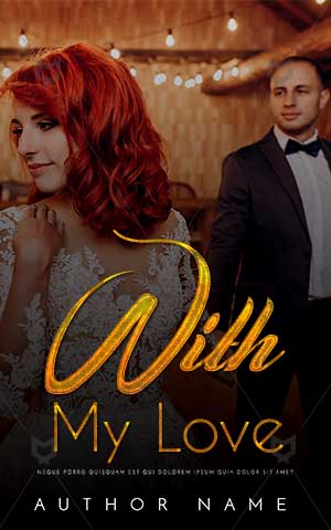 Romance-book-cover-lovely-couple-brown-hair-women-golden-wedding