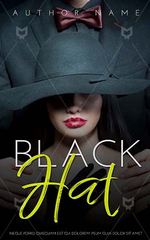 Romance-book-cover-Man-Woman-Shoulders-Red-lips-Hat-Black-Scary-Witch-Couple-Agent-Dress