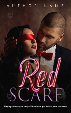 Romance-book-cover-red-scarf-couple-blind-covering-eyes