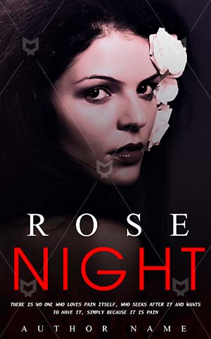 Romance-book-cover-Woman-Alone-Model-Withe-Rose-Scary-Beautiful-Young-Girl-Dark-Room-Romantic