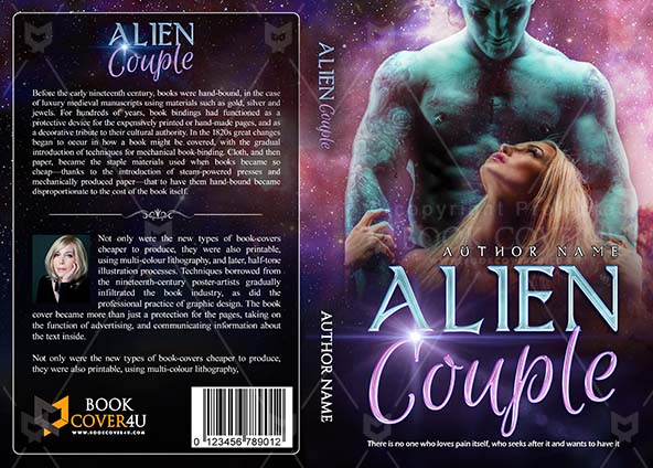 Romance-book-cover-design-Alien Couple-front