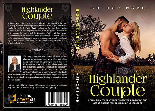 Romance-book-cover-design-Highlander Couple-front