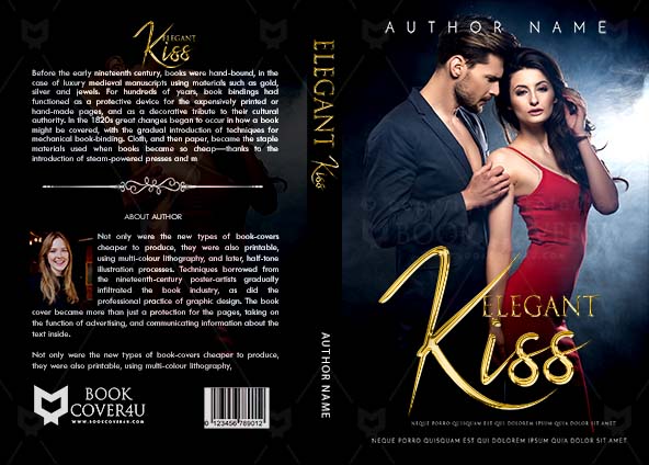 Romance-book-cover-design-Elegant kiss-front