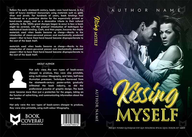 Romance-book-cover-design-Kissing Myself-front