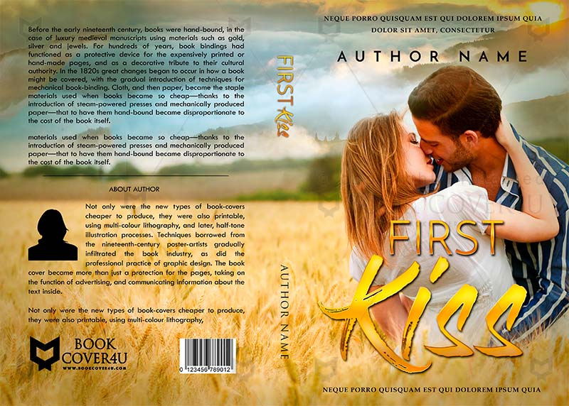 Romance-book-cover-design-First Kiss-front