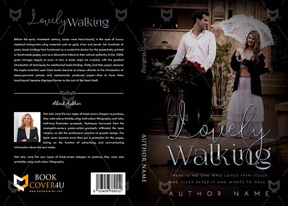 Romance-book-cover-design-Lovely Walking-front