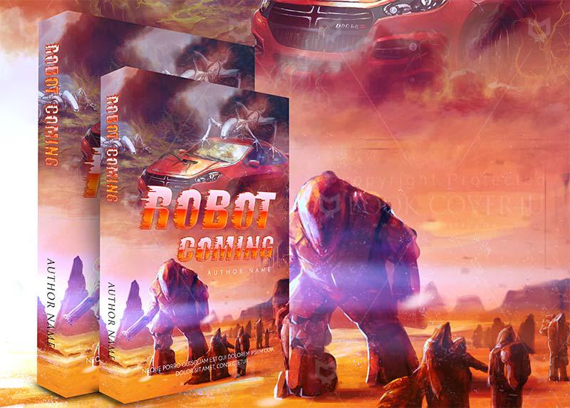 SCI-FI-book-cover-design-Robot Coming-back