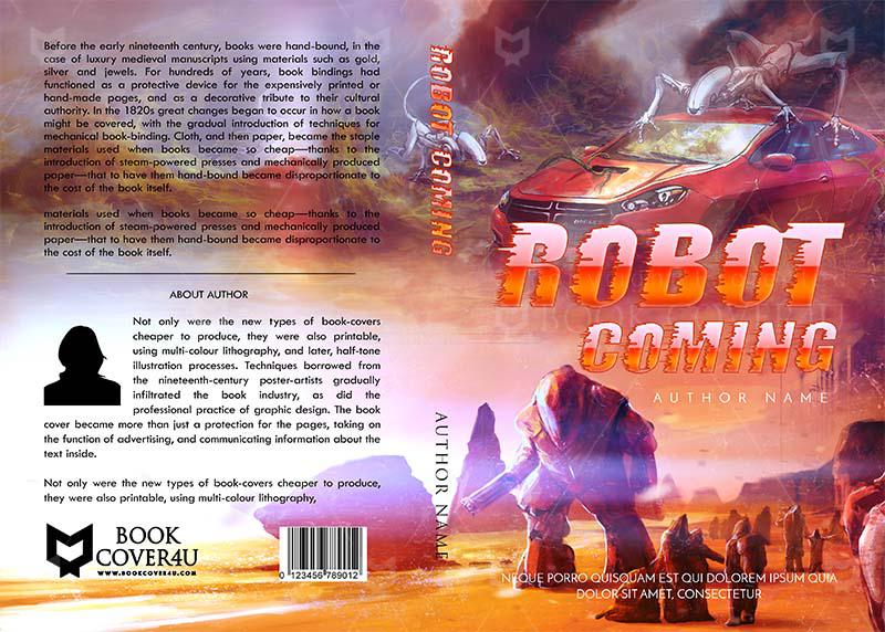 SCI-FI-book-cover-design-Robot Coming-front