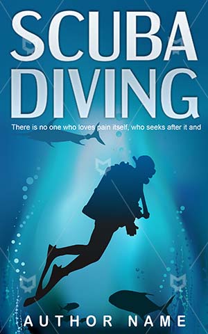 Sports-book-cover-Diving-Underwater-Scuba-diving-Sport-Activity-Blue-Vector-Summer-People-Water-Air-Light-Ocean-Tourism