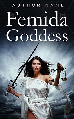 Thrillers-book-cover-Pretty-Woman-Goddess-Thriller-Sky-Justice-Scale-Sword-Storm-Femida-Balance-Judgement-Court-Judge-Honesty