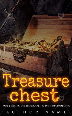 Thrillers-book-cover-Treasure-Bright-Gold-Old-Open-Chest-Cave-chest-island-box-trove-Space-ship