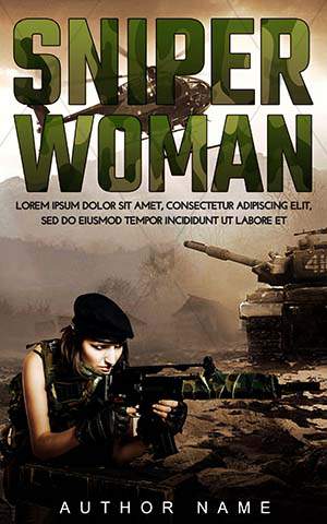 Thrillers-book-cover-Woman-Person-Sniper-Thriller-Attractive-Danger-Defence-Serious-War-Uniform-Beautiful